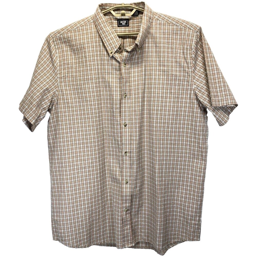 Junction West Men's Shirt Size XXL short sleeve Button-up/Down Plaid RN93608